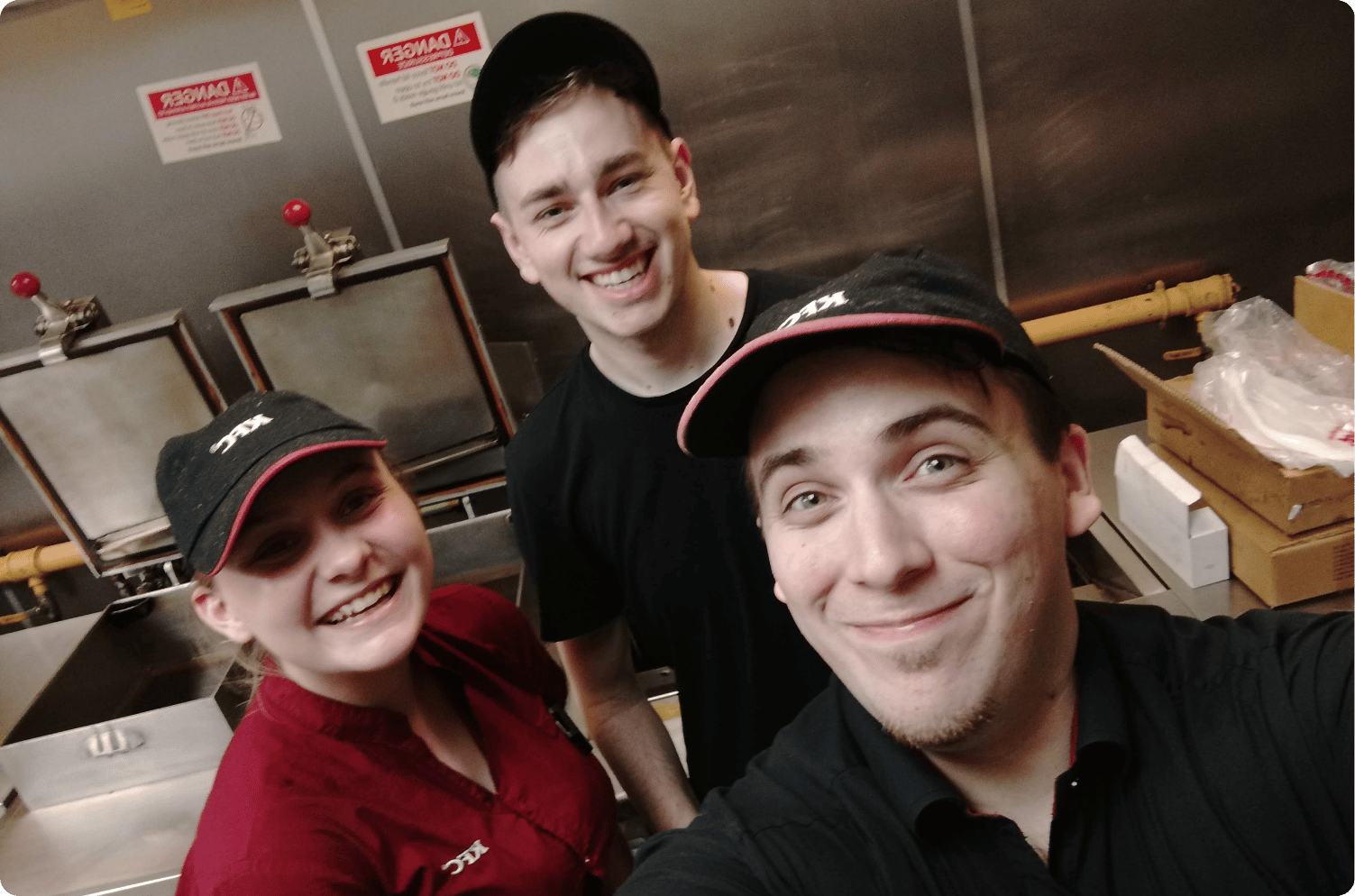 young hustler working at KFC